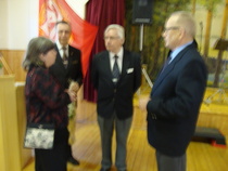 Yhdistyksen 40-v juhlat 14.04.2016. Onnitteluja vastaanottomassa yhdistyksen pj Teppo Elo ja varapj Lasse Rannikko